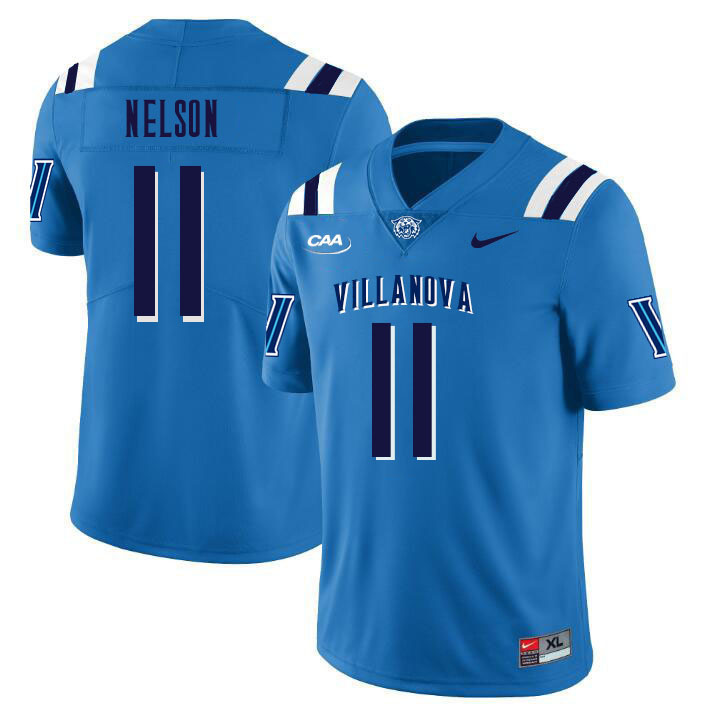 Men #11 Jordan Nelson Villanova Wildcats College Football Jerseys Stitched Sale-Light Blue